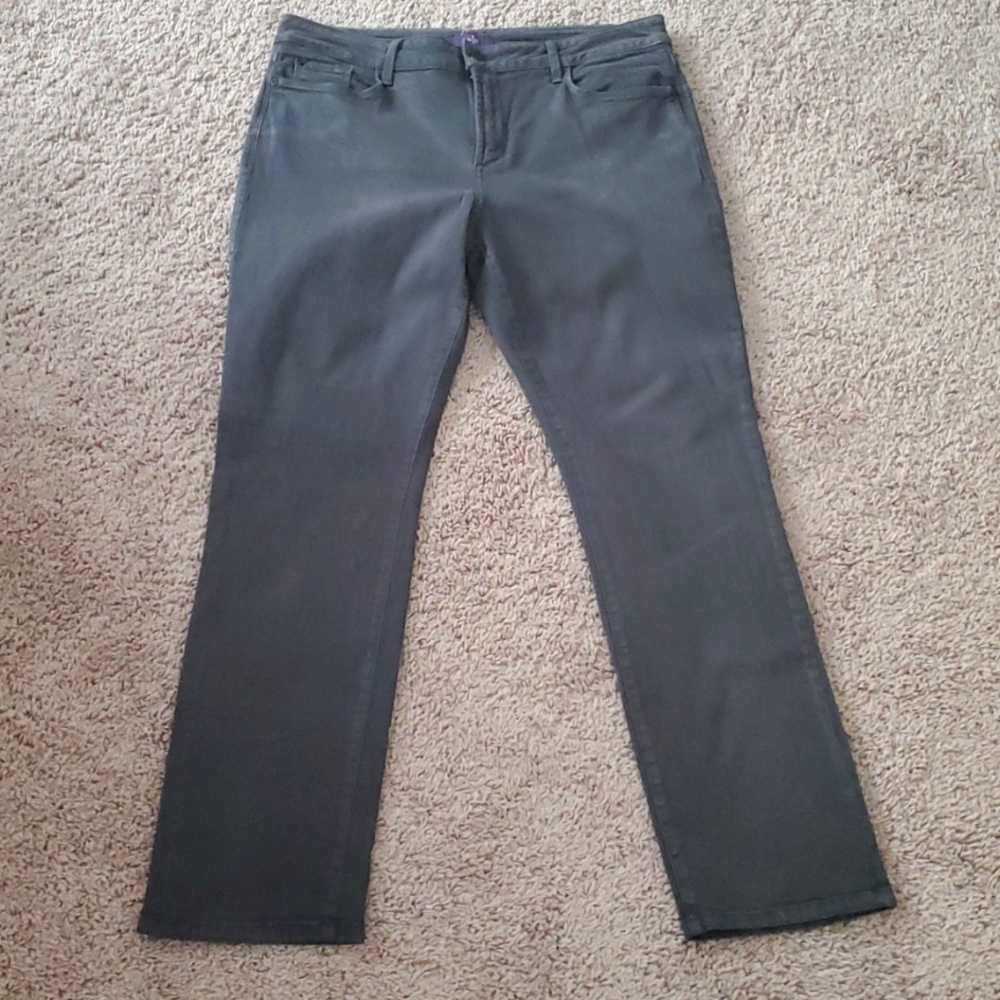 NYDJ Gray Straight Leg Jeans